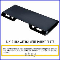 1/2 Quick Attachment Mount Plate Kubota Bobcat Skid Steer Grade 50 Steel