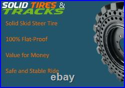 10-16.5 10x16.5 Solid Skid Steer Tires 4 + Rims 30x10-16 fits Case, Bobcat, CAT