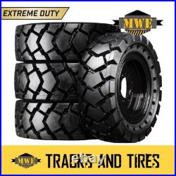 10x16.5 (30x10-16) SET OF 4 Solid Skid Steer Tires With Rims New Holland Tires