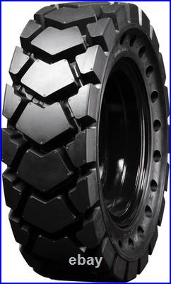 10x16.5 (30x10-16) SET OF 4 Solid Skid Steer Tires With Rims New Holland Tires