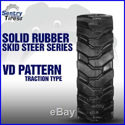 12x16.5 Sentry Tire 2 Skid Steer Solid Tires with Wheels 33x12-20 for New Holland