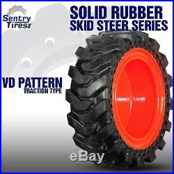 12x16.5 Sentry Tire 4 Skid Steer Solid Tires with Wheels 33x12-20 for New Holland