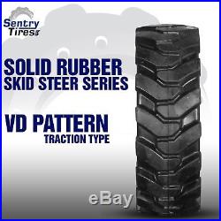 12x16.5 Sentry Tire 4 Skid Steer Solid Tires with Wheels 33x12-20 for New Holland