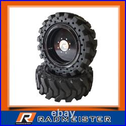 12x16.5 Solid Skid Steer Tires 4x Tires/Wheels for New Holland 12-16.5