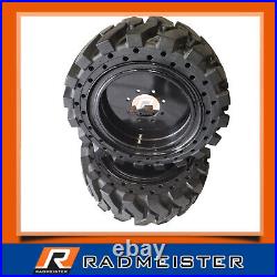 12x16.5 Solid Skid Steer Tires 4x Tires/Wheels for New Holland 12-16.5