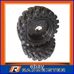 12x16.5 Solid Skid Steer Tires 4x Tires/Wheels for New Holland 12-16.5