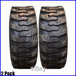 2 New 12x16.5 12 Ply Skid Steer Tires Bobcat Cat Deere Case New Holland Tire 12