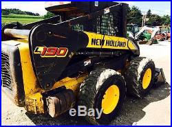 2008 New Holland L190 Skid Steer Loader Plow Tractor Diesel Heat/air Big Tires