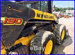2008 New Holland L190 Skid Steer Loader Plow Tractor Diesel Heat/air Big Tires