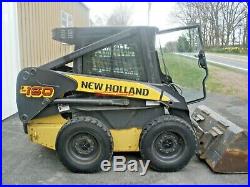 2011 NEW HOLLAND L160 SKIDLOADER ENCLOSED CAB with HEAT