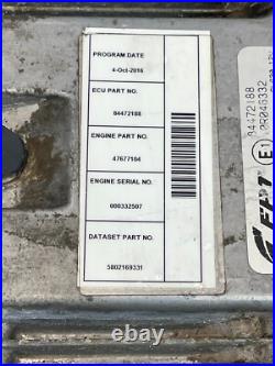 2016 New Holland L228 Skid Steer Loader Computer Module ECU 84472188
