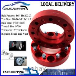2PCS Skid Steer 8Lug Wheel Spacers Fits Bobcat Case CAT John Deere New Holland