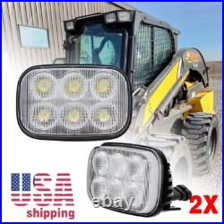 2x LED Head Light To Fit Case IH Ford New holland Skid Steer Replaces 84306337