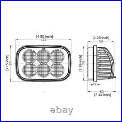 2x LED Head Light To Fit Case IH Ford New holland Skid Steer Replaces 84306337