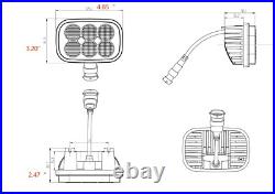 2x LED Head Light To Fit Case IH Ford New holland Skid Steer Replaces 84306337