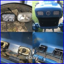 2x LED Head Light To Fit Case IH Ford New holland Skid Steer Replaces 84306337