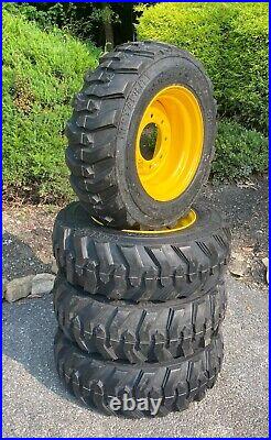 4-10-16.5 Forerunner Skid Steer Tires & Rims for New Holland LX565, LX665-10X16.5