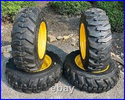 4-10-16.5 Forerunner Skid Steer Tires & Rims for New Holland LX565, LX665-10X16.5