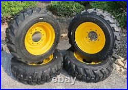 4-10-16.5 Forerunner Skid Steer Tires & Rims for New Holland LX565, LX665-10X16.5