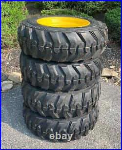 4-10-16.5 Forerunner Skid Steer Tires & Rims for New Holland LX565, LX665-10X16.5