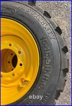 4-10-16.5 Forerunner Skid Steer Tires & Rims for New Holland LX565, LX665-10X16.5