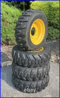 4-10-16.5 SKS-1 Skid Steer Tires Rims/Wheels for New Holland, John Deere, Mustang