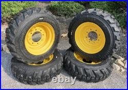 4-10-16.5 SKS-1 Skid Steer Tires Rims/Wheels for New Holland, John Deere, Mustang