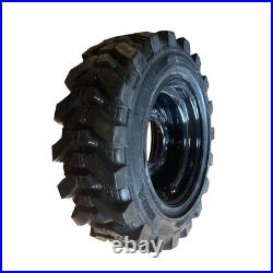 4-10-16.5 SKS732 Skid Steer Tires/Rims(Black)for Bobcat, Case, New Holland & more