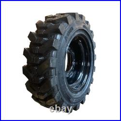 4-10-16.5 SKS732 Skid Steer Tires/Rims(Black)for Bobcat, Case, New Holland & more