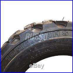 (4) 10x16.5-10Ply Skid Steer Tires Bobcat CAT 10-16.5 Non Directional Tire