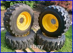 4-12-16.5 SKS-1 Skid Steer Tires/Rims for New Holland & more-14PLY-12X16.5