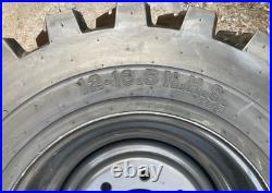 4-12-16.5 SKS-9 Skid Steer Tires/Rims, Case, New Holland Gray (SKS753 STYLE)