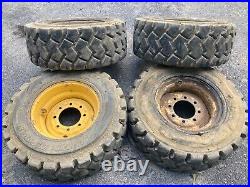 4-12X16.5 HD FOAM FILLED Skid Steer Tires-Wheels for New Holland-12-16.5-no flat