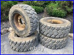 4-12X16.5 HD FOAM FILLED Skid Steer Tires-Wheels for New Holland-12-16.5-no flat