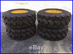 4 14-17.5 Carlisle Ultra Guard MX Skid Steer Tires wheels/rims for New Holland