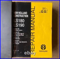 4 Books! New Holland Construction LS180 LS190 Skid Steer Repair Service Manuals