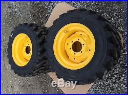 4 HD 10-16.5 Trac Chief XT Skid Steer Tires/wheels/rims for New Holland 6 lug