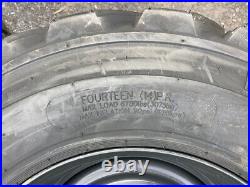 4-HD 12-16.5 SKS-8 Skid Steer Tires/Rims, Case, New Holland Gray-12X16.5-14 PLY