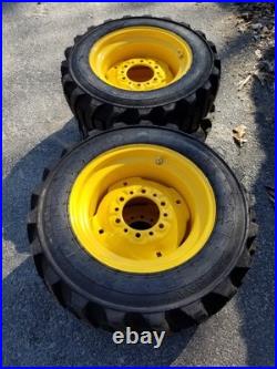 4-HD 27X8.50-15 Galaxy XD2010 Skid Steer Tires/Rims/Wheels for New Holland, etc