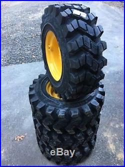 4 HD Camso SKS753 12-16.5 Skid Steer Tires/Wheels/Rim for New Holland 12X16.5