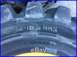 4 HD Camso SKS753 12-16.5 Skid Steer Tires/Wheels/Rim for New Holland 12X16.5