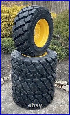4-HD FOAM FILLED 12-16.5 SKS-7 Skid Steer Tires/Rims for New Holland LS180 &more