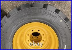 4-HD FOAM FILLED 12-16.5 SKS-7 Skid Steer Tires/Rims for New Holland LS180 &more