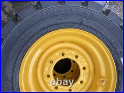 4-Heavy Duty 10-16.5 SKS-7 Skid Steer Tires/Rims/Wheels for New Holland-12PLY