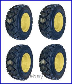 4-Heavy Duty 12-16.5 SKS-6 Skid Steer Tires/Rims for New Holland L175 & more