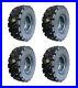 4-Heavy Duty 12-16.5 SKS-7 Skid Steer Tires/Rims, Case, New Holland Gray-12X16.5