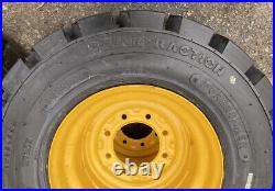 4-Heavy Duty 12-16.5 SKS-7 Skid Steer Tires/Rims for New Holland LS180 & more