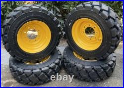 4-HeavyDuty 10-16.5 SKS-7 Skid Steer Tires/Rims for New Holland & more