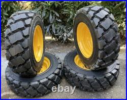 4-HeavyDuty 10-16.5 SKS-7 Skid Steer Tires/Rims for New Holland & more