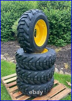 4-NEW 10-16.5 HD Skid Steer Tires/Wheels/Rims for New Holland & more 12PLY